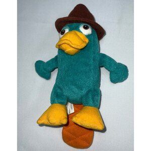Disney Phineas And Ferb Perry The Platypus Plush 8" Agent P Stuffed Animal Toy